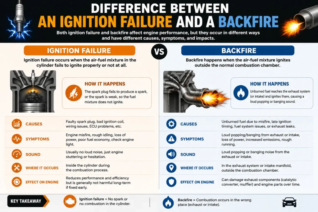 Difference Between An Ignition Failure And A Backfire Difference Between An Ignition Failure And A Backfire
