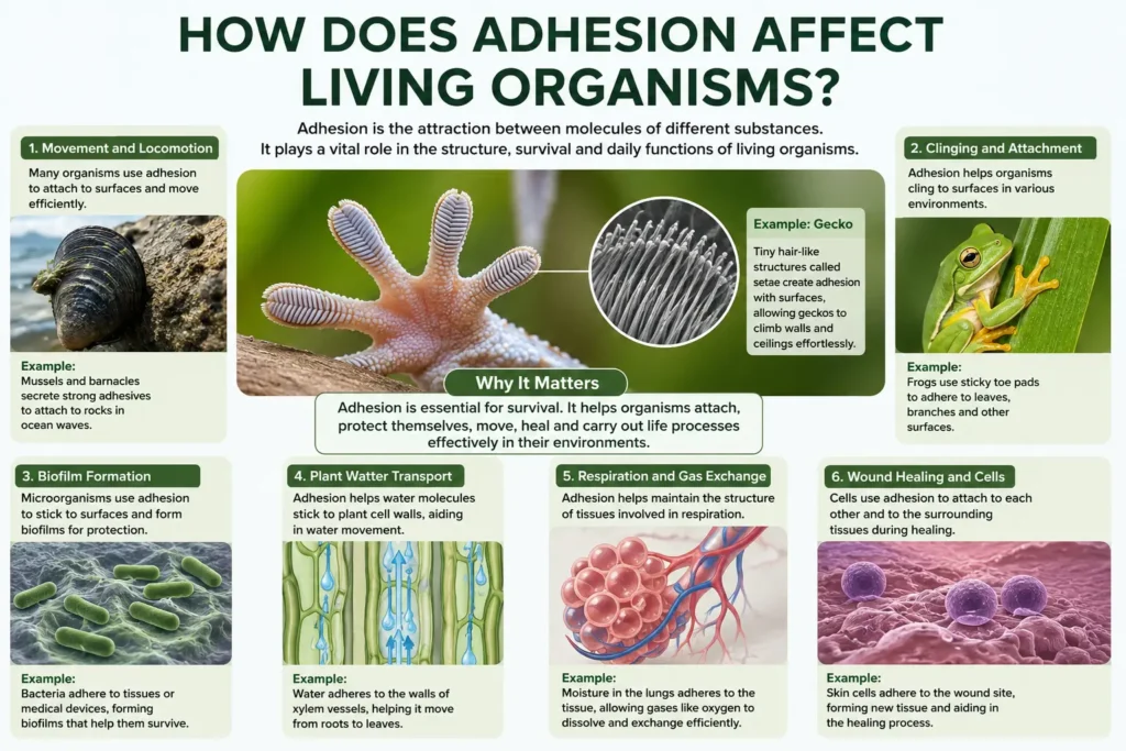 How Does Adhesion Affect Living Organisms? How Does Adhesion Affect Living Organisms
