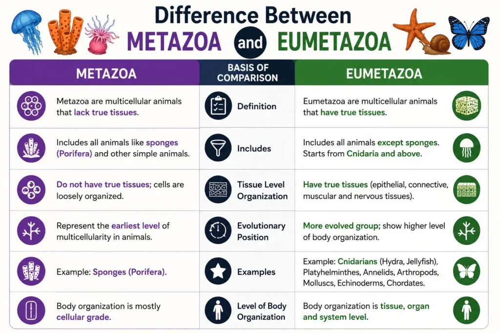 Difference Between Metazoa and Eumetazoa difference-between-metazoans-and-eumetazoans