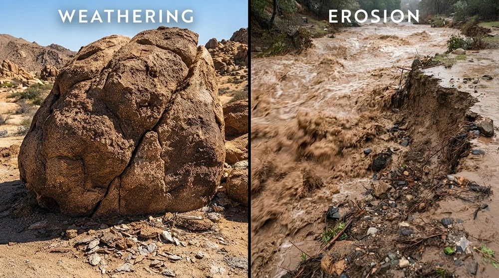 Difference Between Weathering And Erosion difference-between-weathering-and-erosion