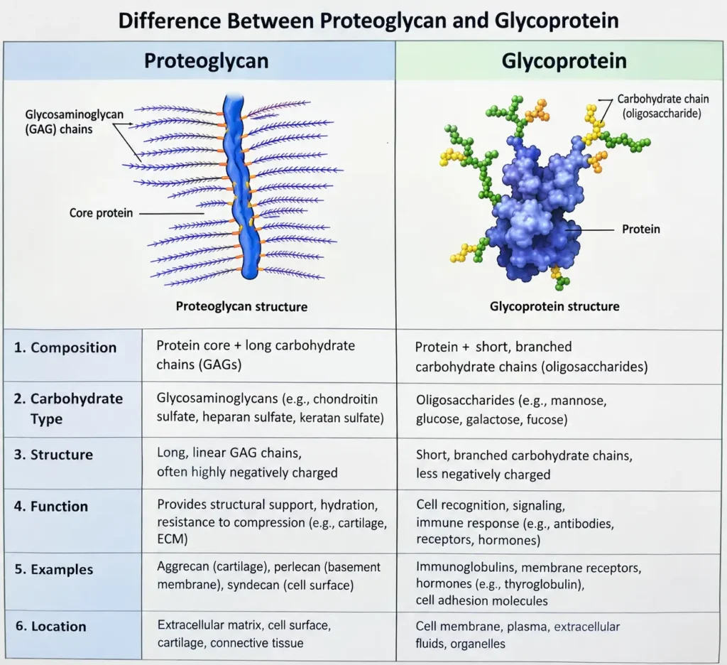 Difference Between Proteoglycan And Glycoprotein Difference Between Proteoglycan And Glycoprotein
